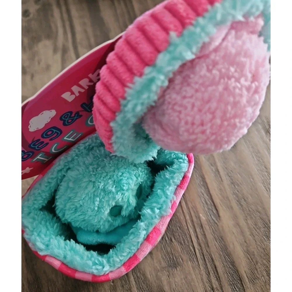 Bark Box Small Beg & Hairy's Ice Cream Plush Dog Toy Crinkle Squeaker Treat Trap